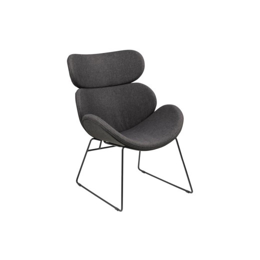 BUTACA ASIENTO CURVO GRIS DOROTEA