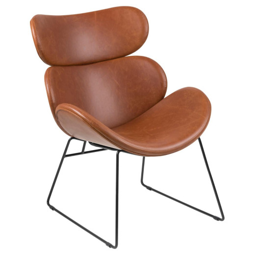BUTACA ASIENTO CURVO MARRÓN DOROTEA