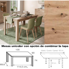 Mesa comedor extensible hasta 3 m, cuadrada, rectangular, pequeña, salon