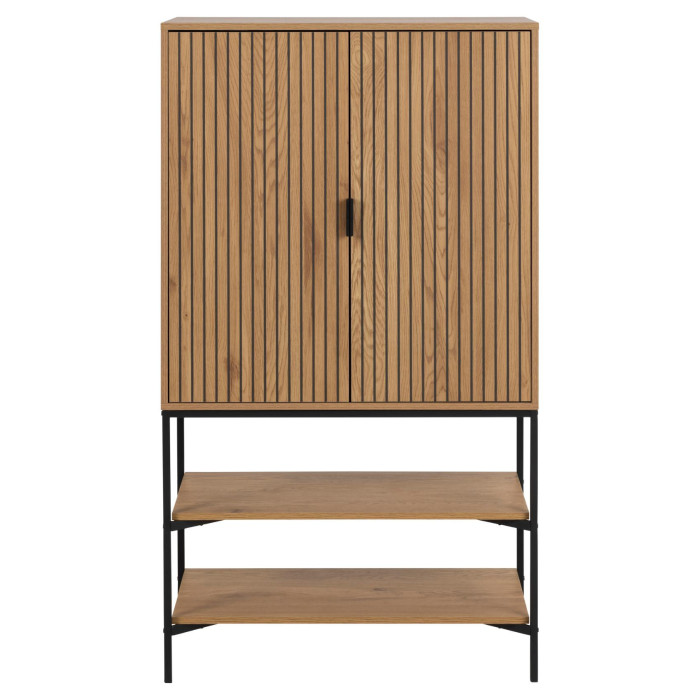 Mueble 2 puertas 2 baldas roble AGDA