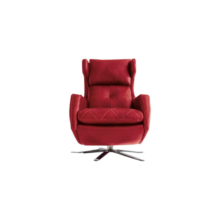 Sillón orejero giratorio Lady rojo