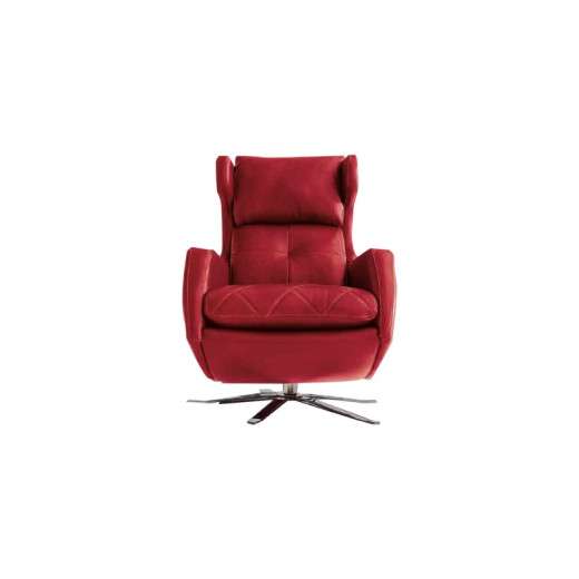 Sillón orejero giratorio Lady rojo