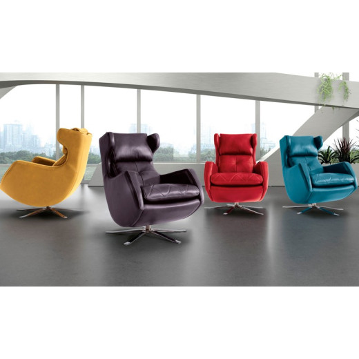 Sillón orejero giratorio Lady chocolate