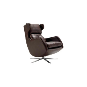 Sillón orejero giratorio Lady chocolate