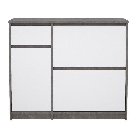 Zapatero 2 puertas abatibles + 1 puerta + 1 cajón SURI