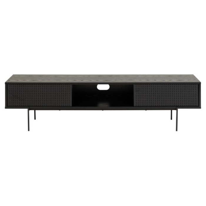 Mesa de tv industrial grande negra FREYA