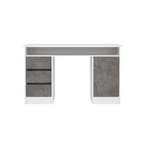 Mesa de estudio con hueco, cajones y puerta con llave OXIDO