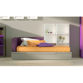 Cama nido con estantería Alba