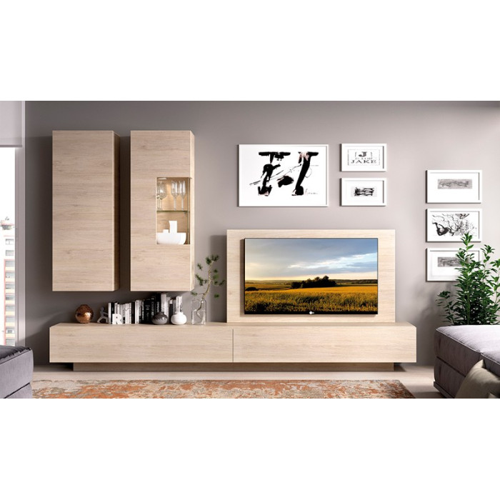 Librería Malik con panel para TV