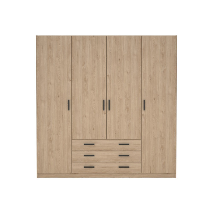 Armario 4 puertas batientes y 3 cajones SPACE