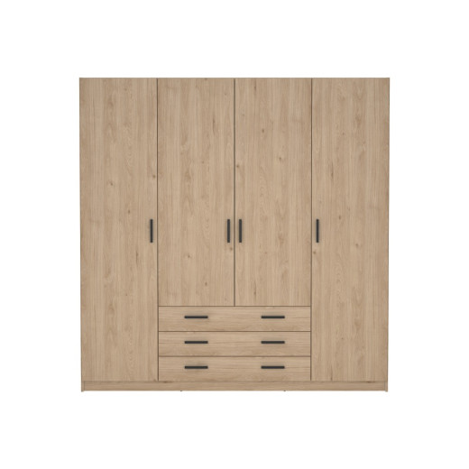 Armario 4 puertas batientes y 3 cajones SPACE