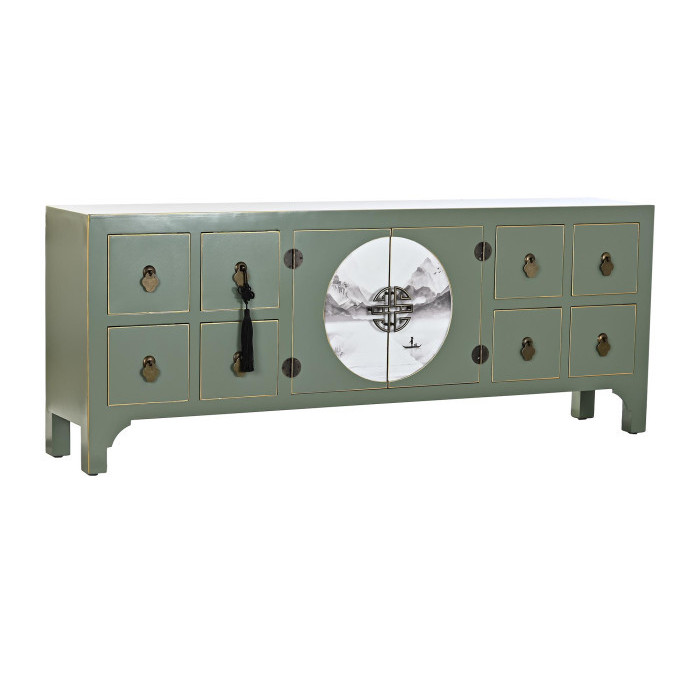 Mueble tv oriental verde AKIRA