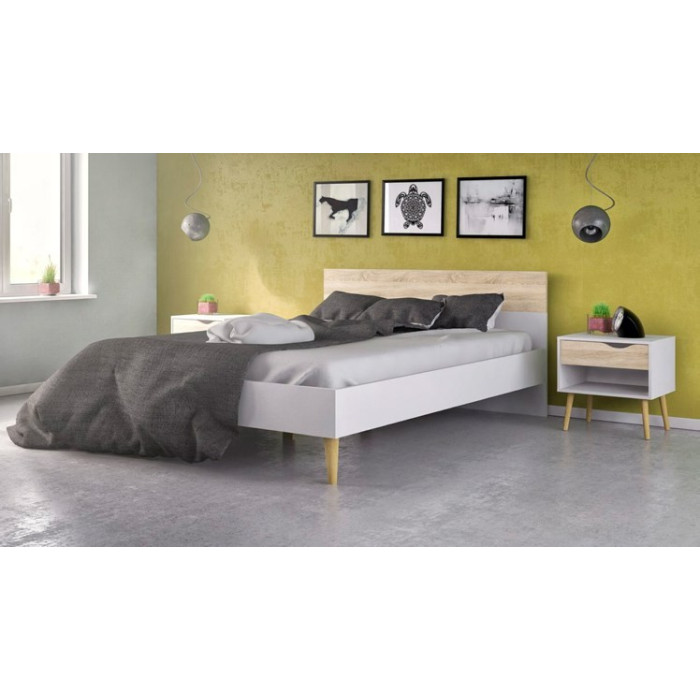 Conjunto cama y dos mesillas Delta Conjunto cama y dos mesillas Delta