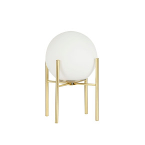 Lámpara de cristal blanco para mesilla LUNE