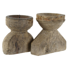 Portavela madera teca NOCTA