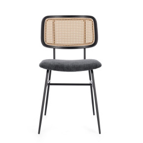 Silla de comedor en rejilla y acero RONDA
