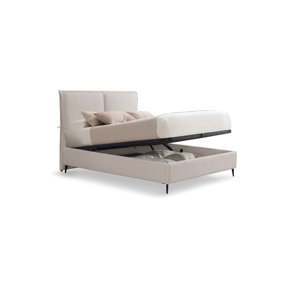 Cama canapé tapizada con patas NOMA