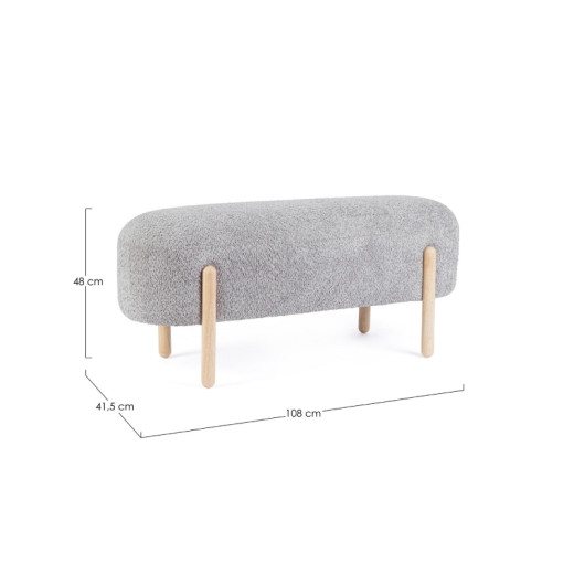 Banco pie de cama patas madera ORBE