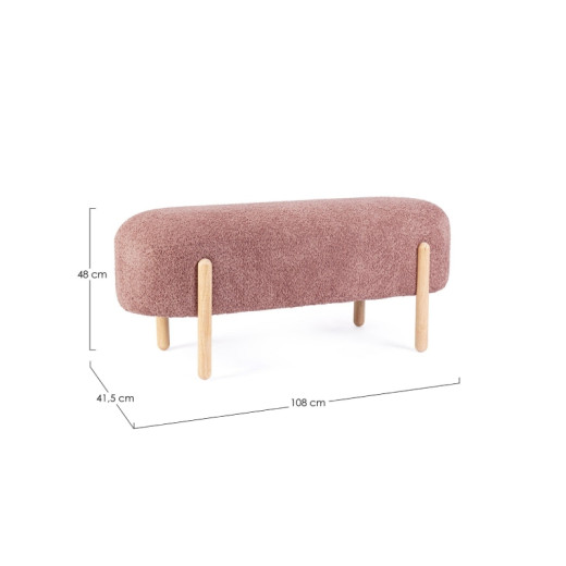 Banco pie de cama patas madera ORBE