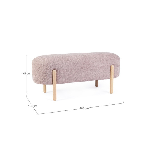 Banco pie de cama patas madera ORBE