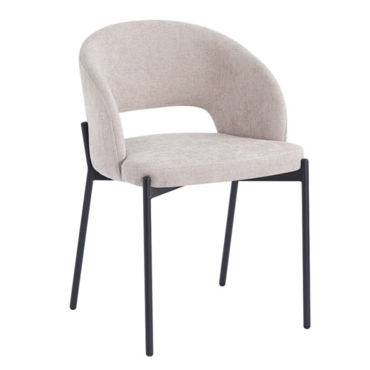 Silla tapizada con pata metálica ISKRA