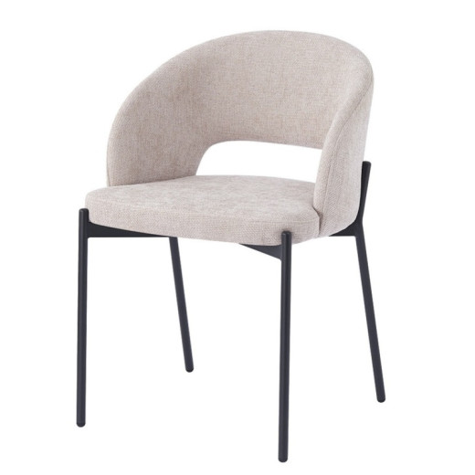 Silla tapizada con pata metálica ISKRA