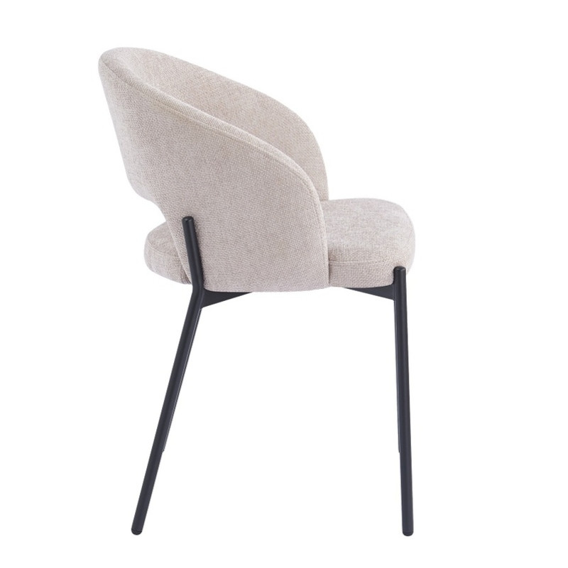 Silla tapizada con pata metálica ISKRA