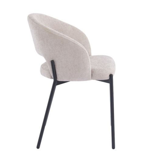 Silla tapizada con pata metálica ISKRA
