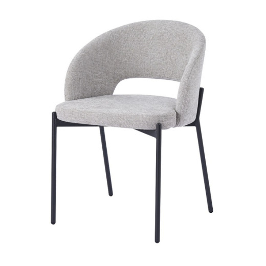 Silla tapizada con pata metálica ISKRA