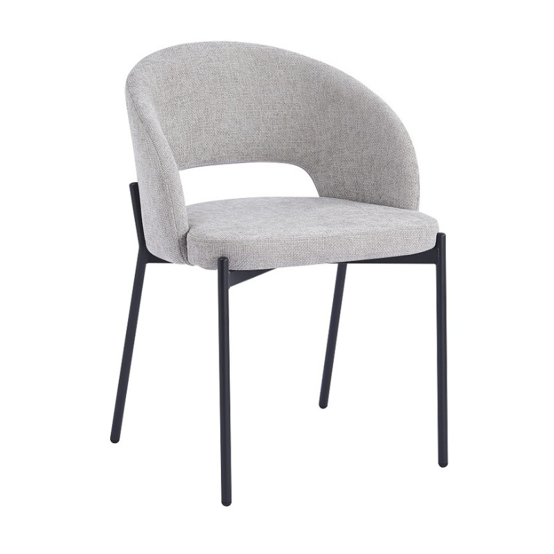 Silla tapizada con pata metálica ISKRA