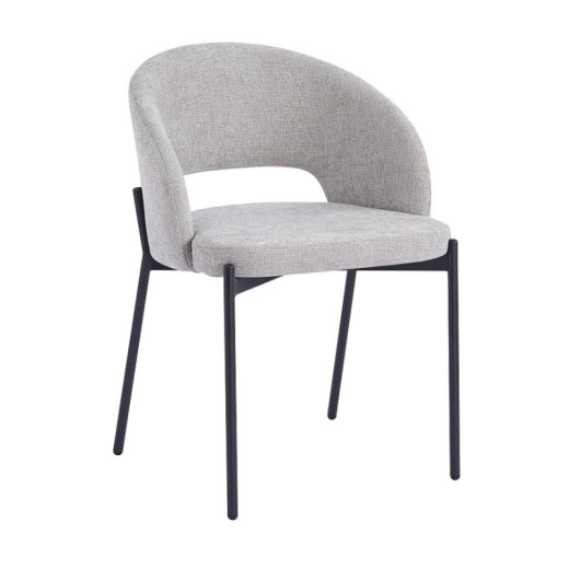 Silla tapizada con pata metálica ISKRA