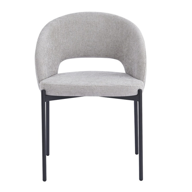 Silla tapizada con pata metálica ISKRA