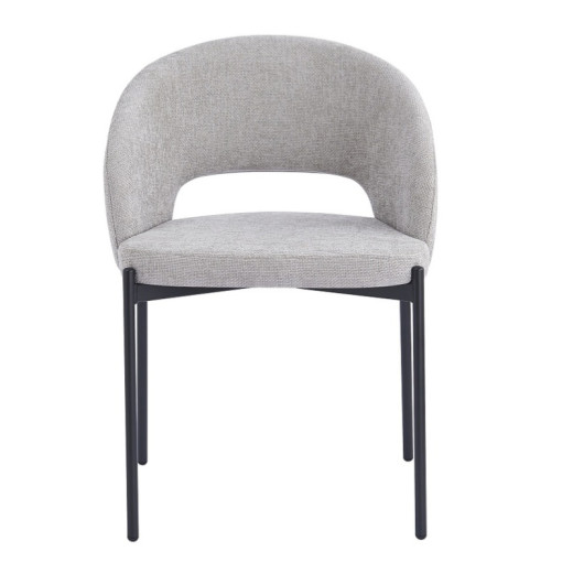 Silla tapizada con pata metálica ISKRA