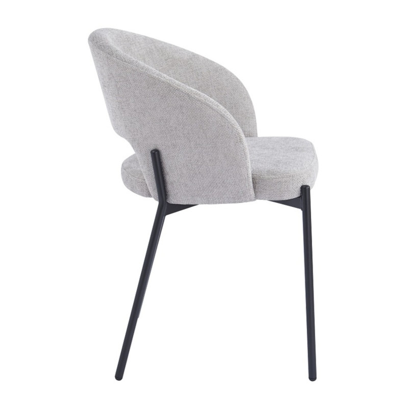 Silla tapizada con pata metálica ISKRA