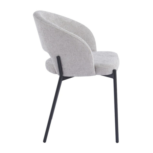 Silla tapizada con pata metálica ISKRA