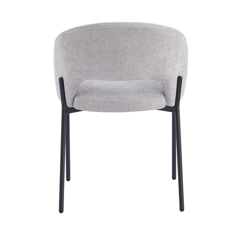 Silla tapizada con pata metálica ISKRA