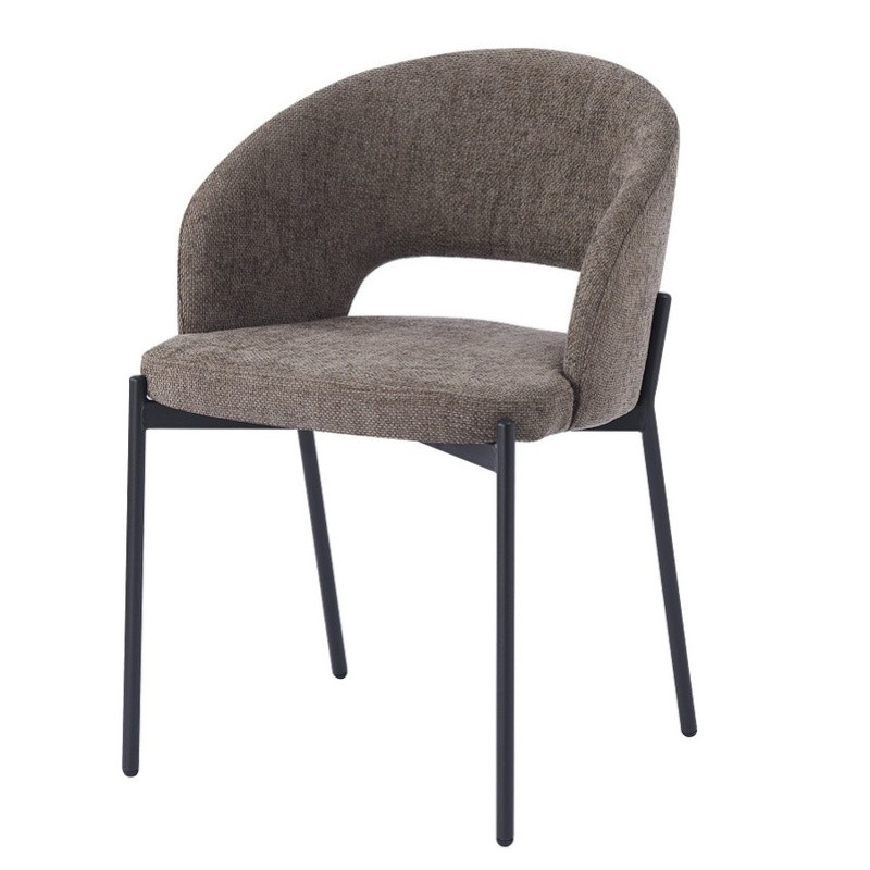 Silla tapizada con pata metálica ISKRA