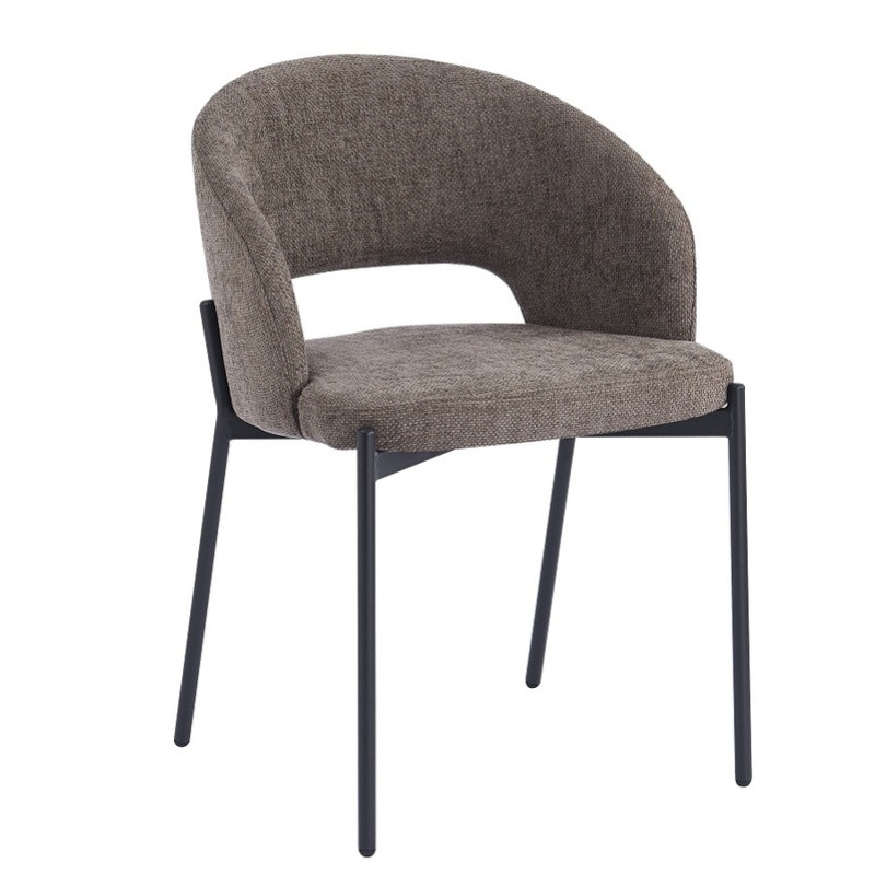 Silla tapizada con pata metálica ISKRA