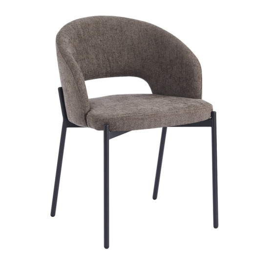 Silla tapizada con pata metálica ISKRA