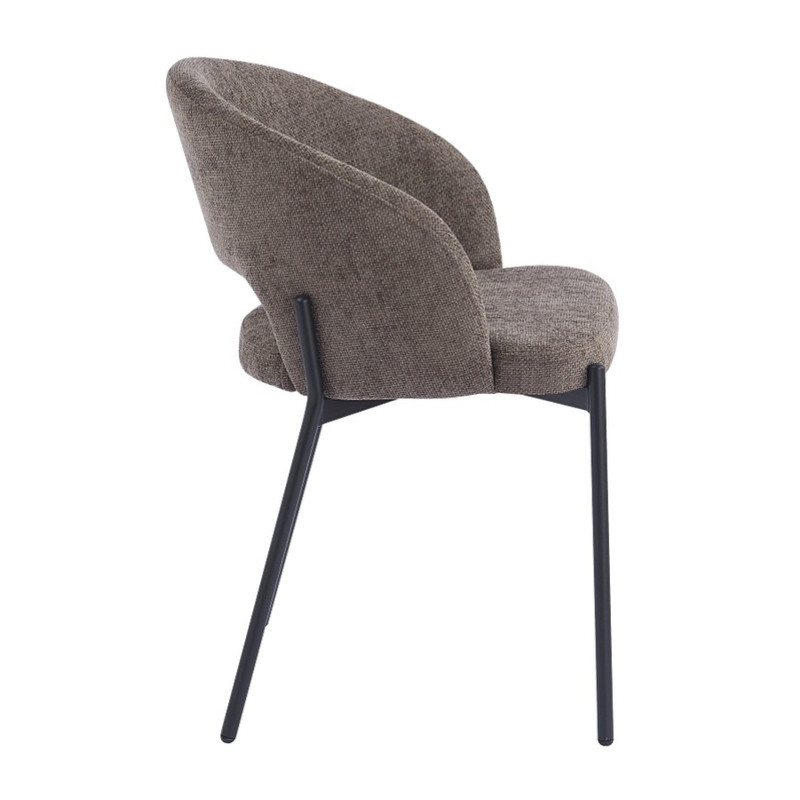 Silla tapizada con pata metálica ISKRA