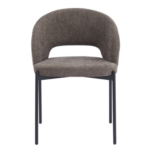 Silla tapizada con pata metálica ISKRA