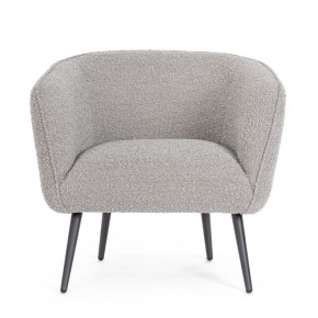 Sillón tapizado con patas metálicas TRESS