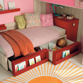 Cama arcón con 2 cajones y revistero LUANA