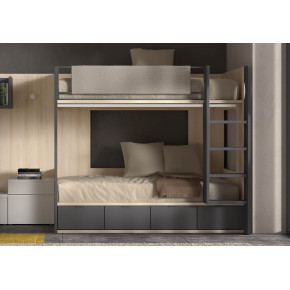 Cama litera 4 cajones y quitamiedos UKLA