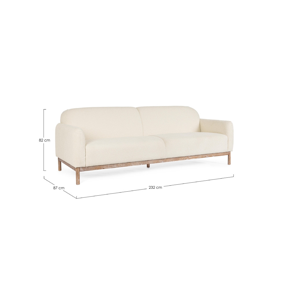 Sofá patas madera ECO