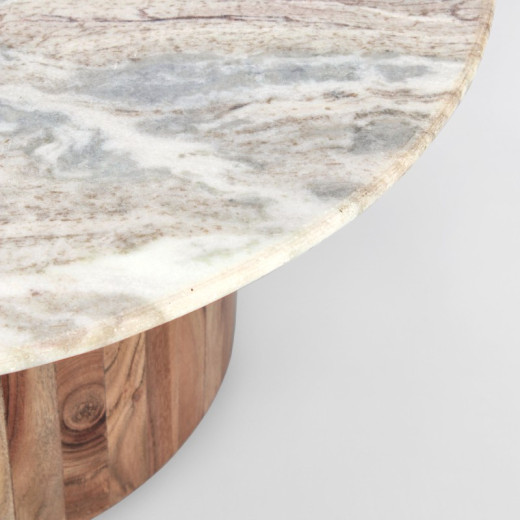 Mesa auxiliar tapa mármol UMBRA