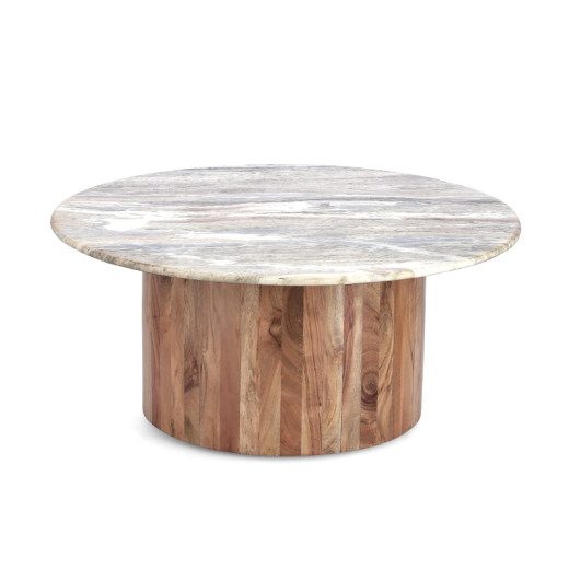 Mesa auxiliar tapa mármol UMBRA