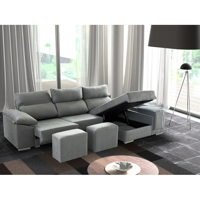 SOFÁ 3 PLAZAS CON CHAISE LONGUE KERITA