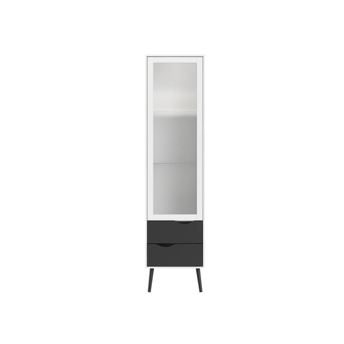 VITRINA UNA PUERTA CRISTAL Y DOS CAJONES OSLO VITRINA UNA PUERTA CRISTAL Y DOS CAJONES OSLO