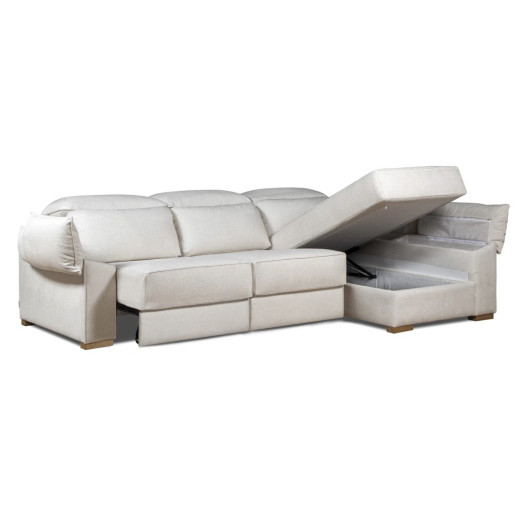 Sofá chaiselongue arcón deslizante con brazos arcón NOVERE